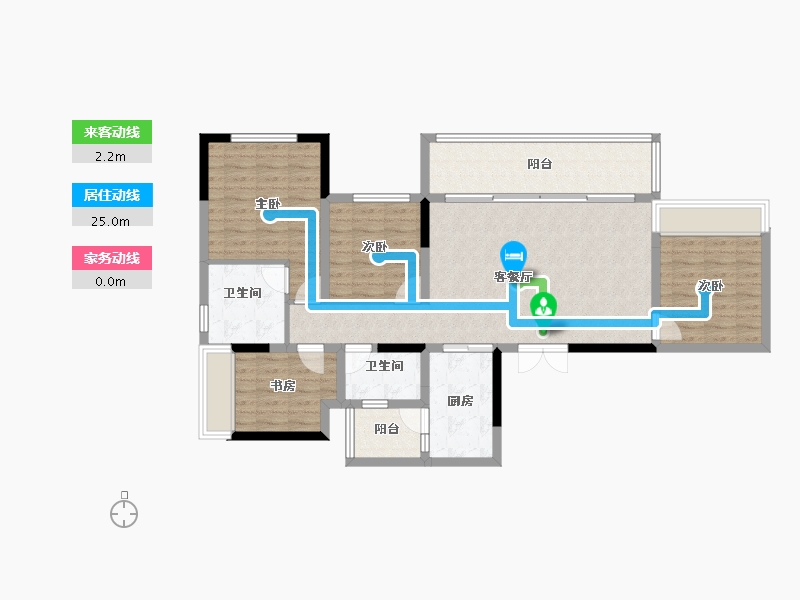 重庆-重庆市-中国铁建西派时代-102.56-户型库-动静线