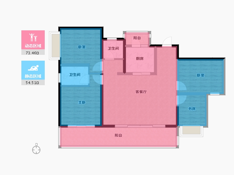 云南省-昆明市-安宁吾悦广场-114.95-户型库-动静分区