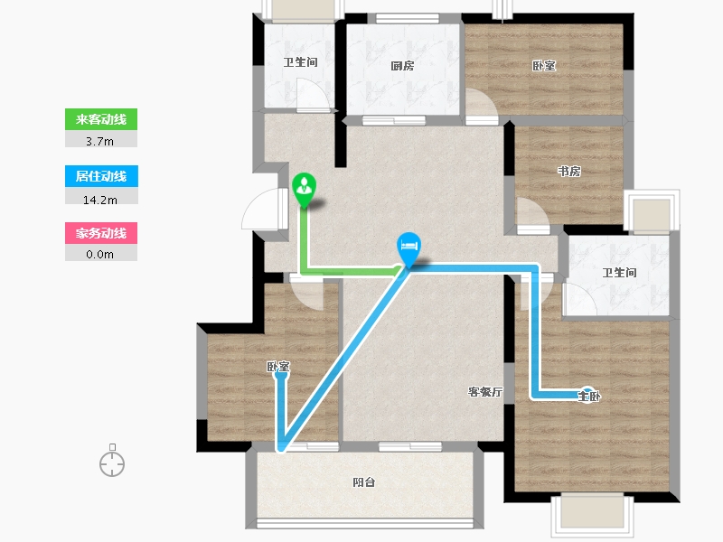 江苏省-徐州市-济高致远翡翠园-100.00-户型库-动静线