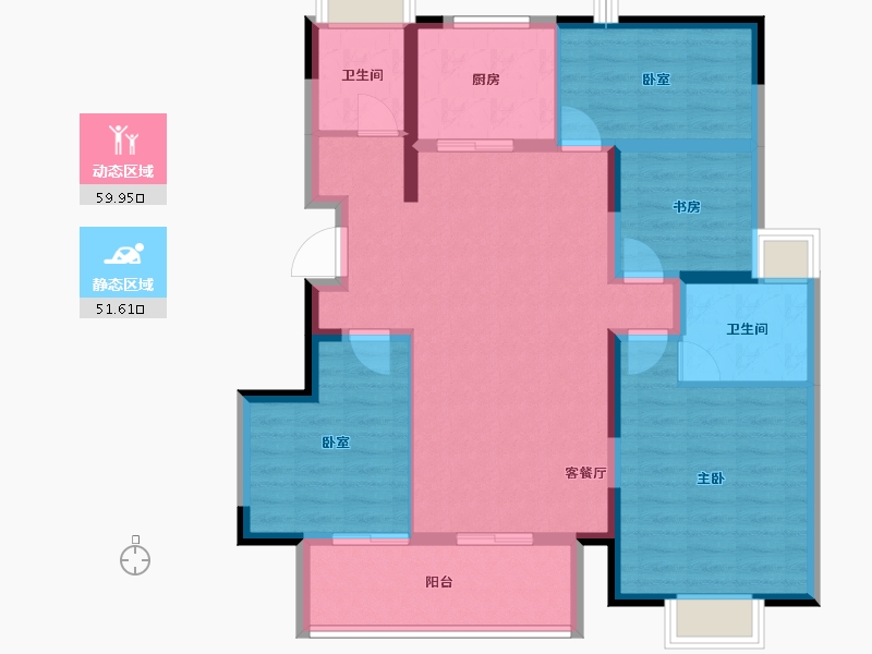 江苏省-徐州市-济高致远翡翠园-100.00-户型库-动静分区