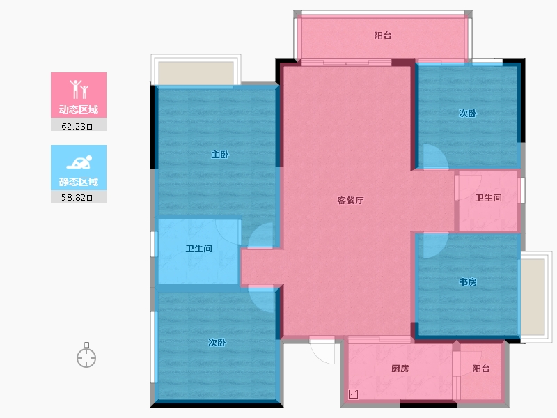 四川省-成都市-润扬观澜鹭岛-108.99-户型库-动静分区