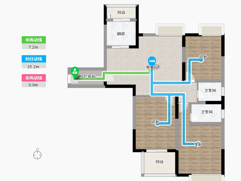 江苏省-无锡市-观山名筑-100.69-户型库-动静线