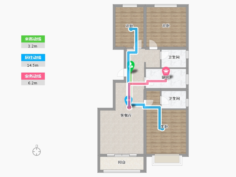 陕西省-西安市-隆基泰和铂悦山-98.41-户型库-动静线