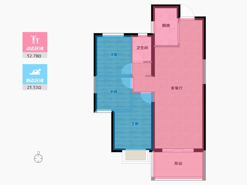 云南省-昆明市-金地商置昆悦-70.09-户型库-动静分区