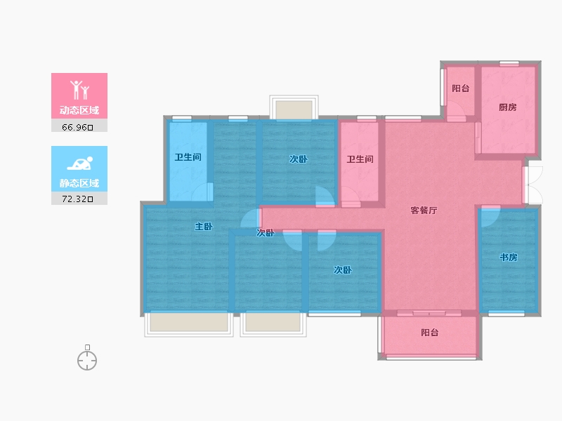 四川省-成都市-朗基和今缘-122.63-户型库-动静分区