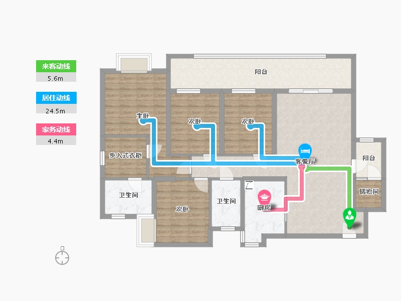 贵州省-毕节市-拓海山语城二期-136.55-户型库-动静线