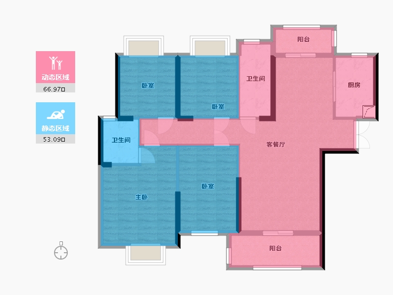 广东省-惠州市-梵高的花园-120.00-户型库-动静分区