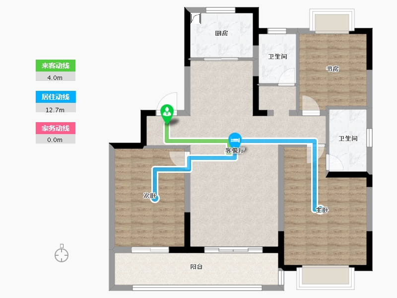 江苏省-无锡市-海尔产城创翡翠文华-100.83-户型库-动静线