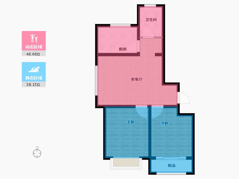 山东省-青岛市-三龙天津花园.-76.01-户型库-动静分区