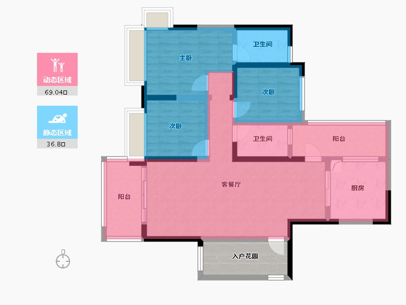 四川省-成都市-保利心语花园-二期-99.00-户型库-动静分区