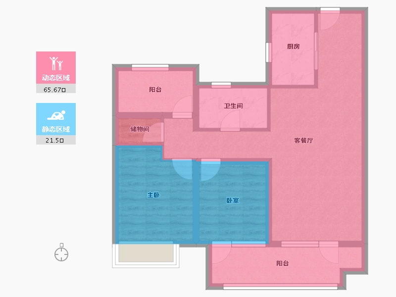 山东省-青岛市-国际海洋智区云颂-77.00-户型库-动静分区