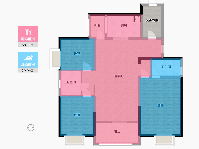 广东省-韶关市-新城之光-111.75-户型库-动静分区