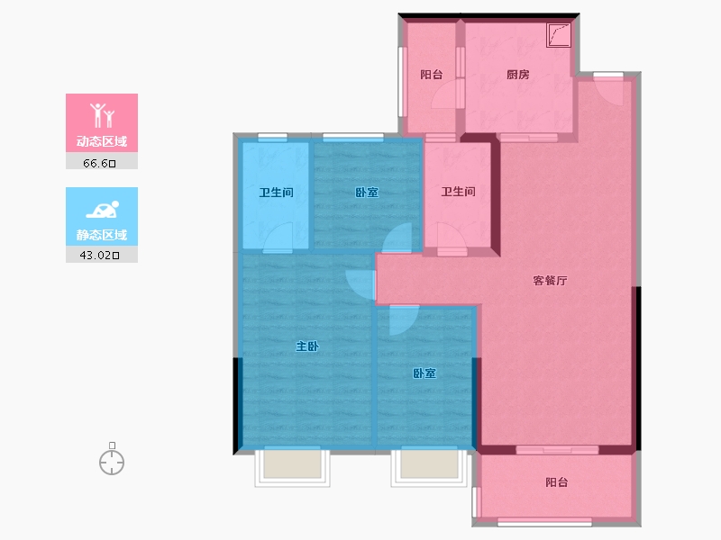 江苏省-徐州市-徐州潘安湖生态小镇-98.41-户型库-动静分区