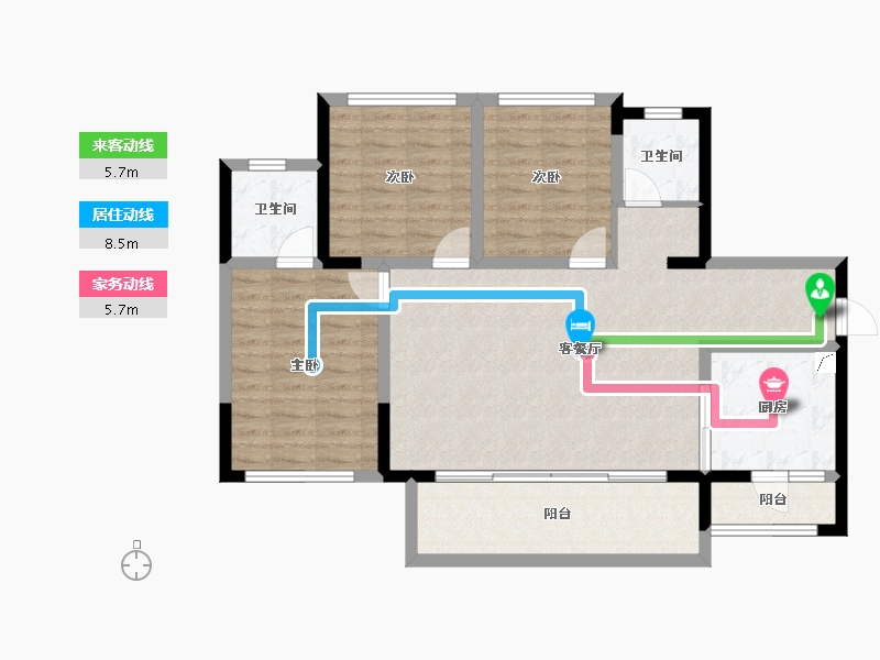 四川省-成都市-融创九天城-96.32-户型库-动静线