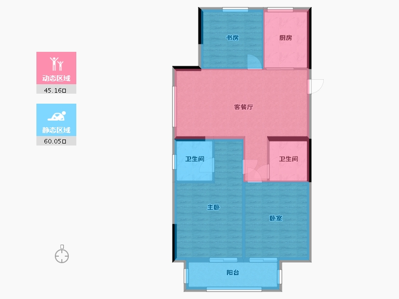 浙江省-温州市-南湖未来社区-95.83-户型库-动静分区