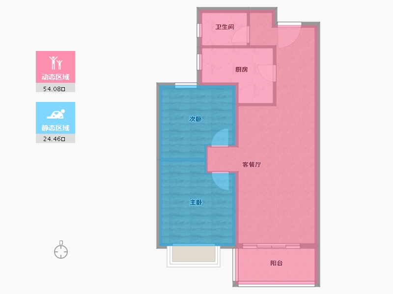 云南省-昆明市-金地商置昆悦-70.61-户型库-动静分区