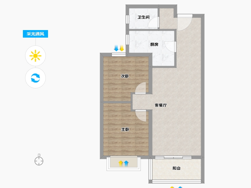 云南省-昆明市-金地商置昆悦-70.61-户型库-采光通风