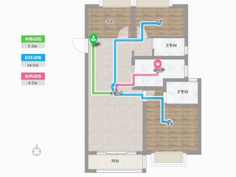 云南省-昆明市-金地商置昆悦-80.67-户型库-动静线