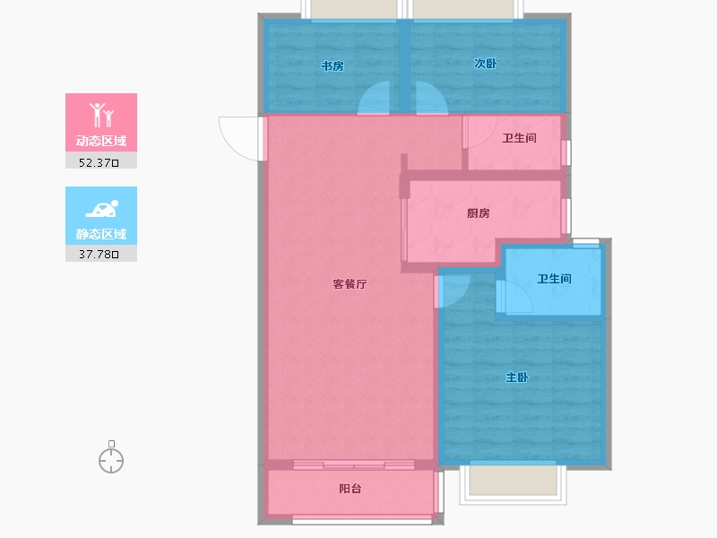 云南省-昆明市-金地商置昆悦-80.67-户型库-动静分区