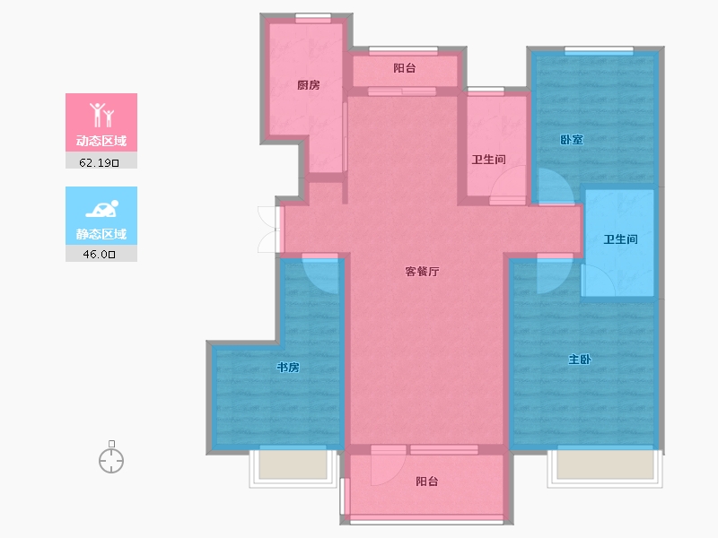 山东省-青岛市-国际海洋智区云颂-96.01-户型库-动静分区