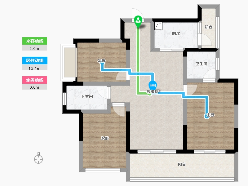 四川省-成都市-融创九天城-85.65-户型库-动静线