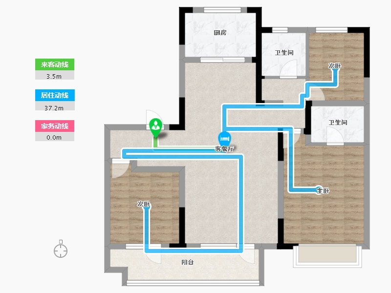 山东省-青岛市-旭辉银盛泰锦悦都-100.80-户型库-动静线