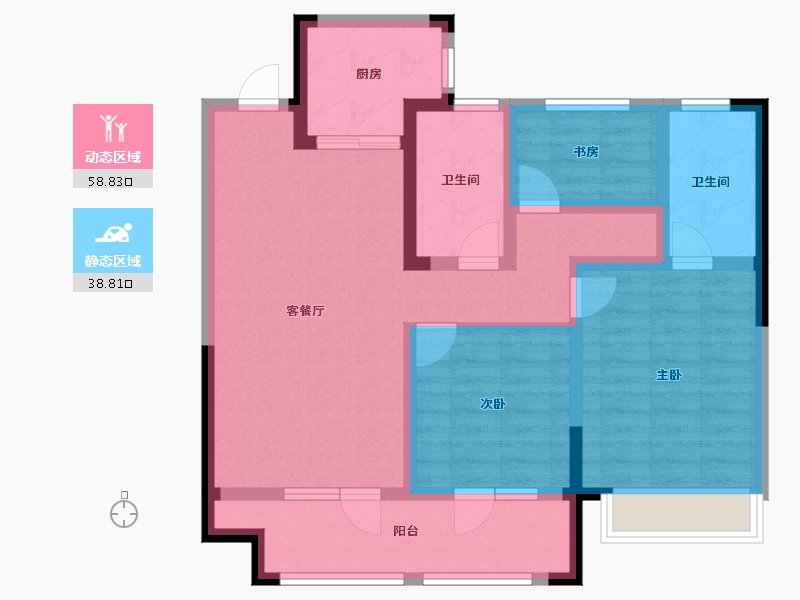 山东省-青岛市-海丝国际城-85.60-户型库-动静分区