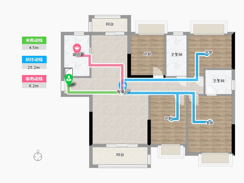 湖北省-咸宁市-始峰悦府-122.00-户型库-动静线