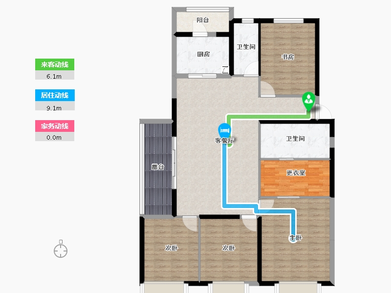 湖南省-长沙市-弘阳昕悦府-128.00-户型库-动静线