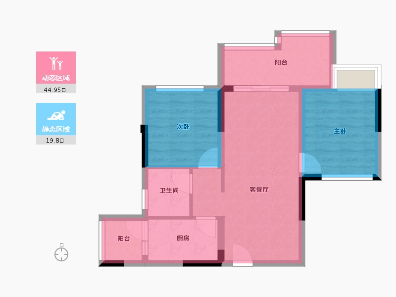 四川省-成都市-环天时代中心-56.86-户型库-动静分区