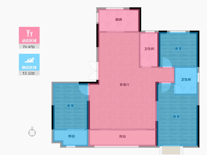 山东省-潍坊市-春光里-112.80-户型库-动静分区