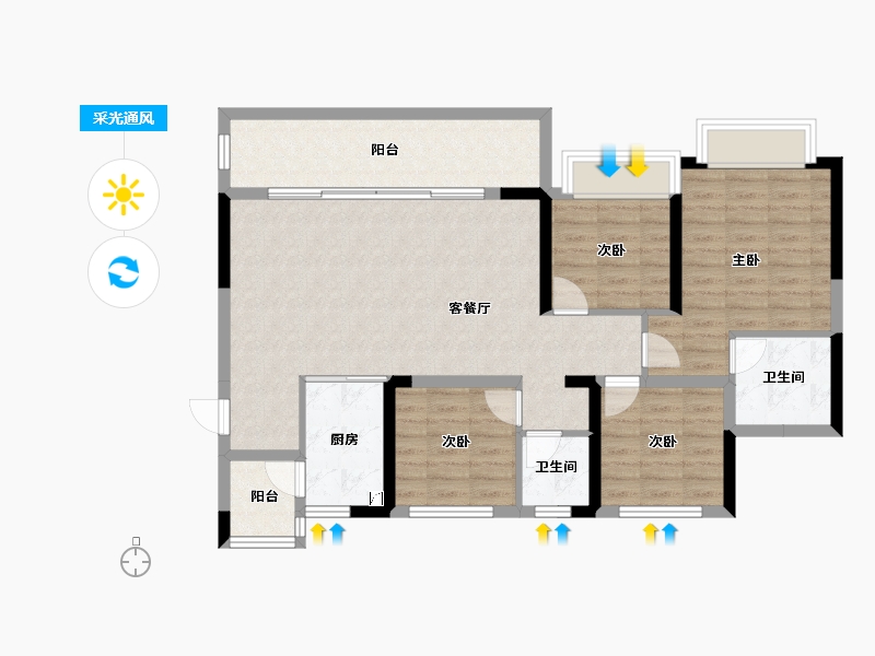 四川省-成都市-润扬观澜鹭岛-97.27-户型库-采光通风