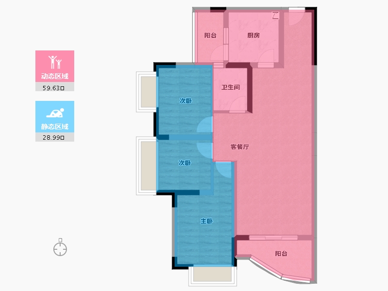 四川省-成都市-朗诗观山樾-78.00-户型库-动静分区