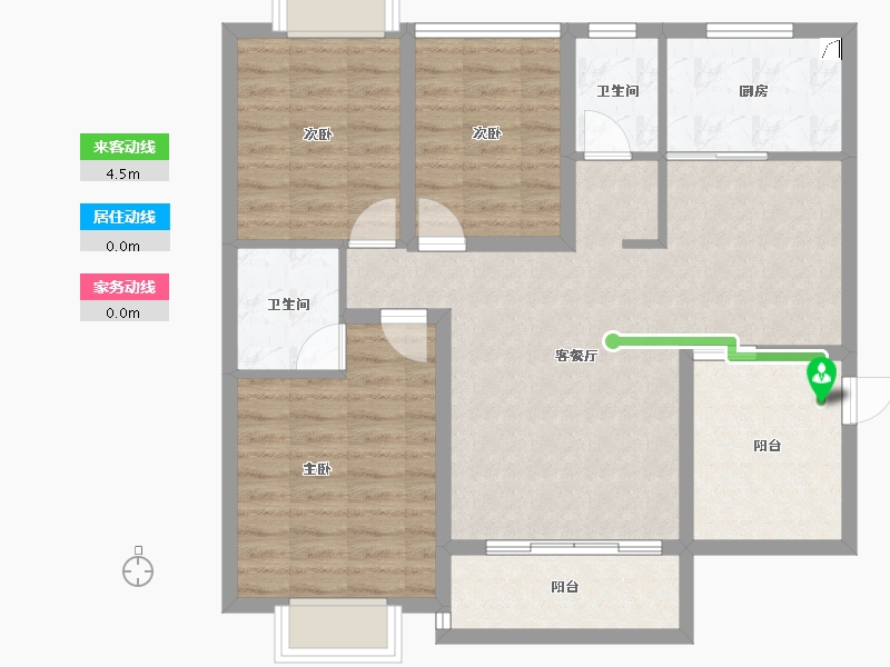 湖南省-长沙市-水墨林溪-89.79-户型库-动静线