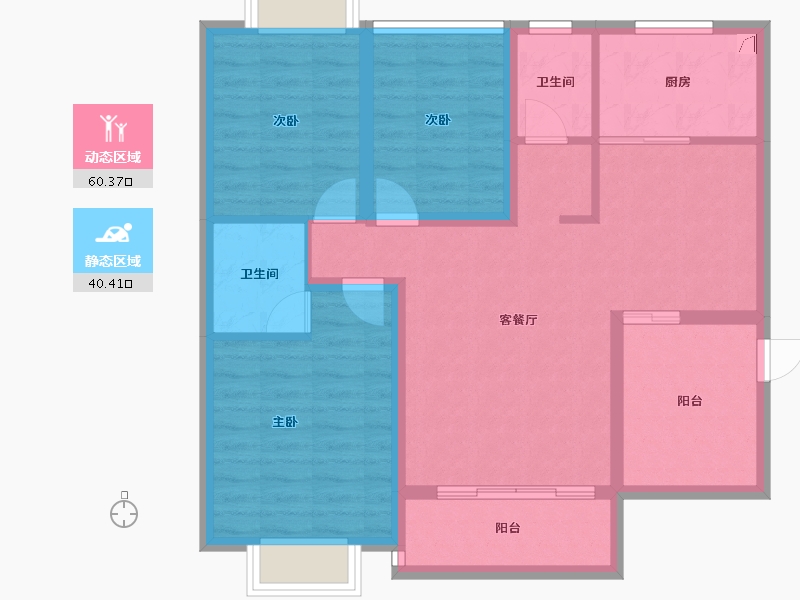 湖南省-长沙市-水墨林溪-89.79-户型库-动静分区