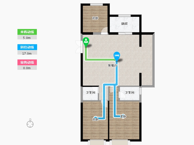 陕西省-西安市-高新云锦-105.60-户型库-动静线