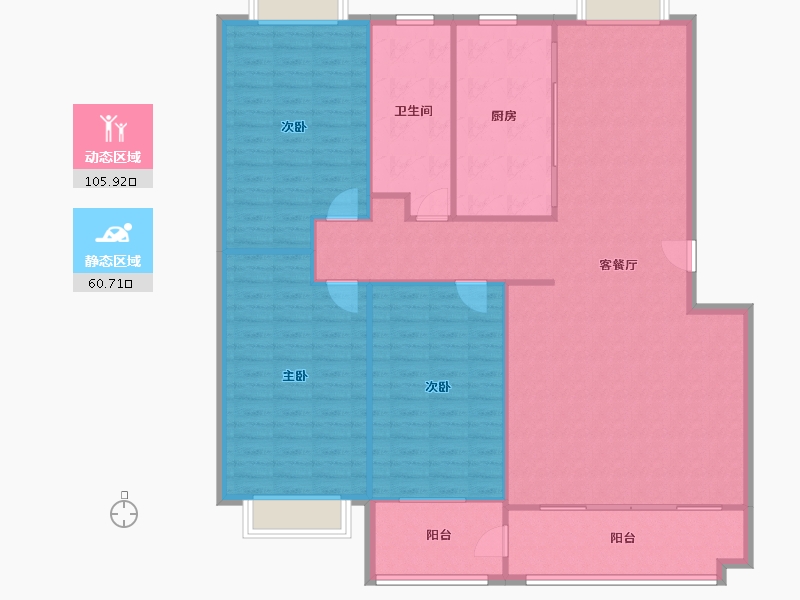 山东省-淄博市-远景花园-150.00-户型库-动静分区