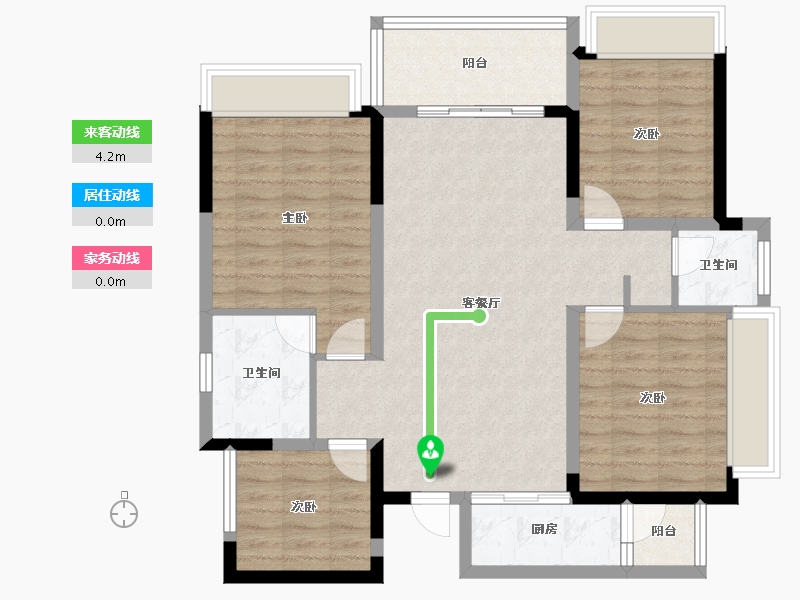 四川省-成都市-润扬观澜鹭岛-95.81-户型库-动静线