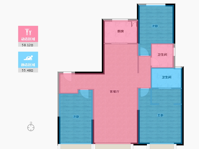 陕西省-西安市-华润置地未来城市-102.40-户型库-动静分区