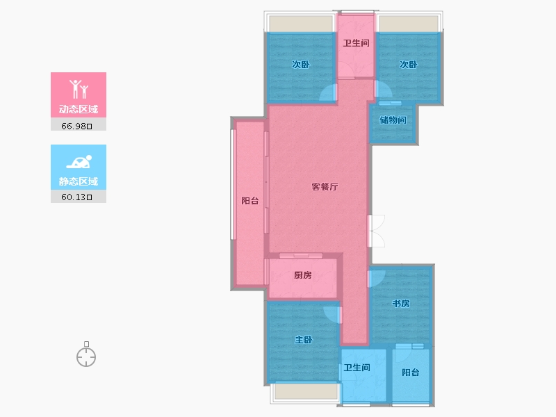 重庆-重庆市-两江御园-112.86-户型库-动静分区