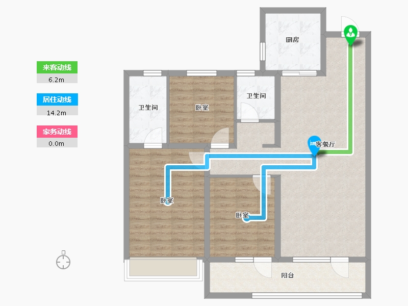 山东省-潍坊市-旭辉银盛泰博观天成-100.00-户型库-动静线