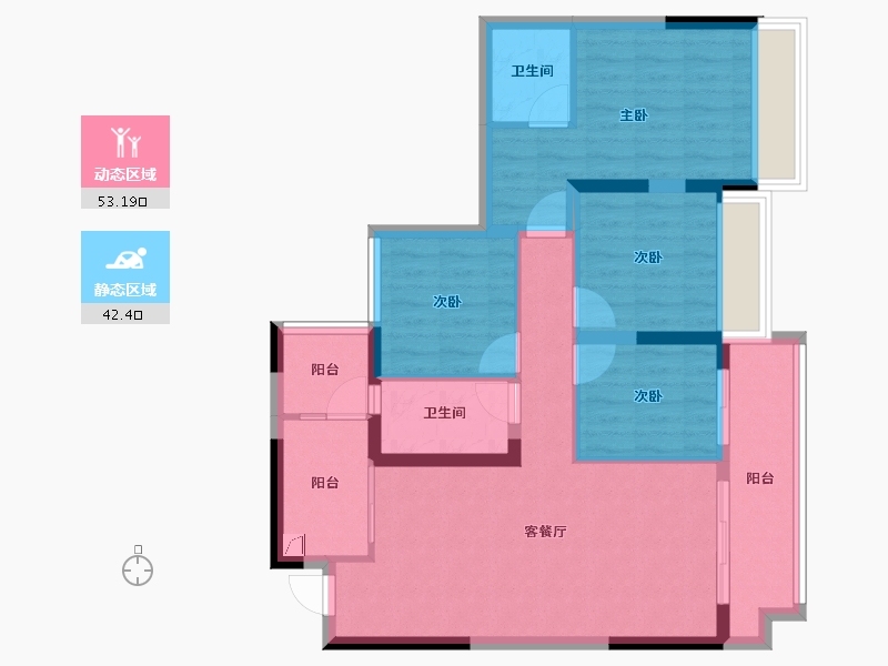 四川省-成都市-环天时代中心-84.39-户型库-动静分区