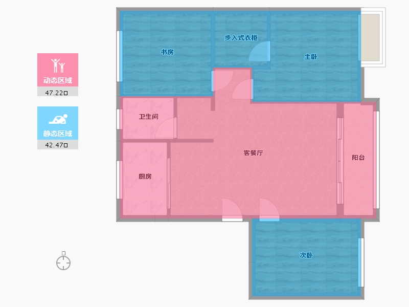 辽宁省-盘锦市-中天华府-98.00-户型库-动静分区