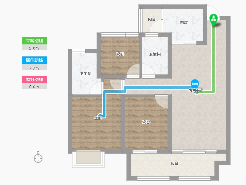 四川省-成都市-中旅名门府-73.97-户型库-动静线