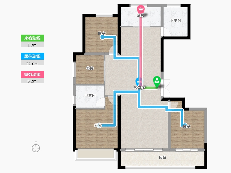 山东省-潍坊市-辰隆天玺城-117.44-户型库-动静线