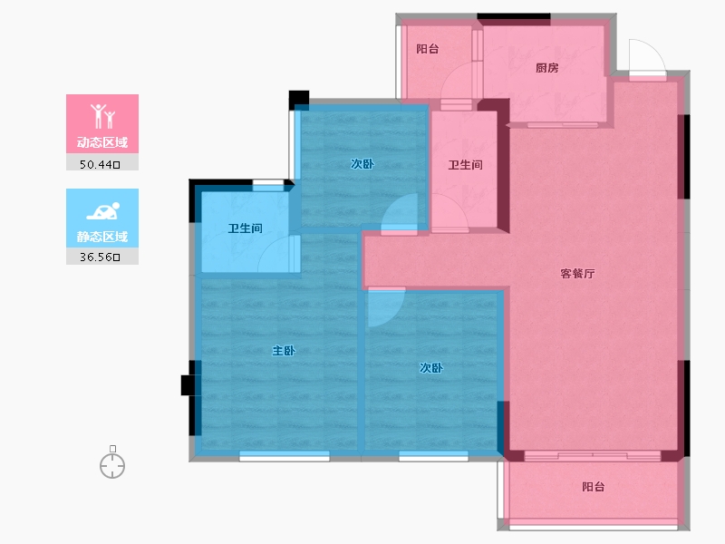 四川省-成都市-邦泰宽语-77.81-户型库-动静分区