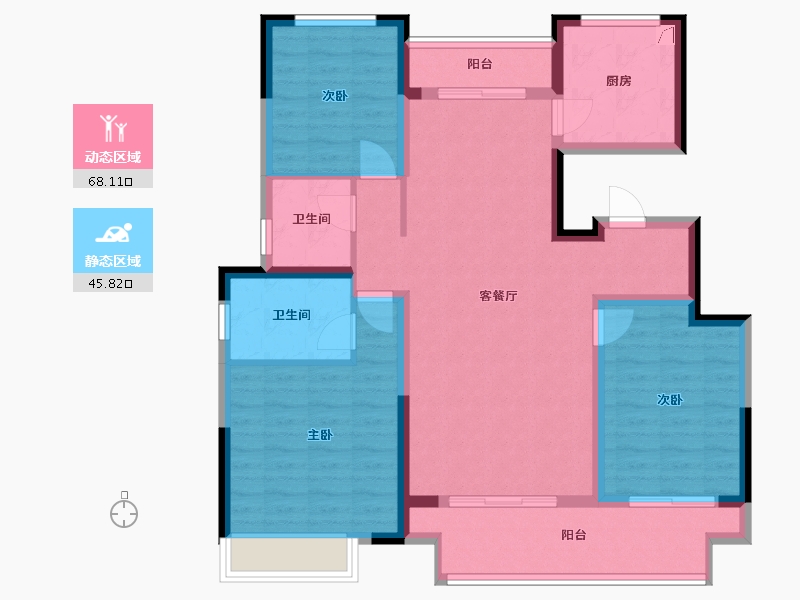 陕西省-西安市-华润置地未来城市-101.64-户型库-动静分区