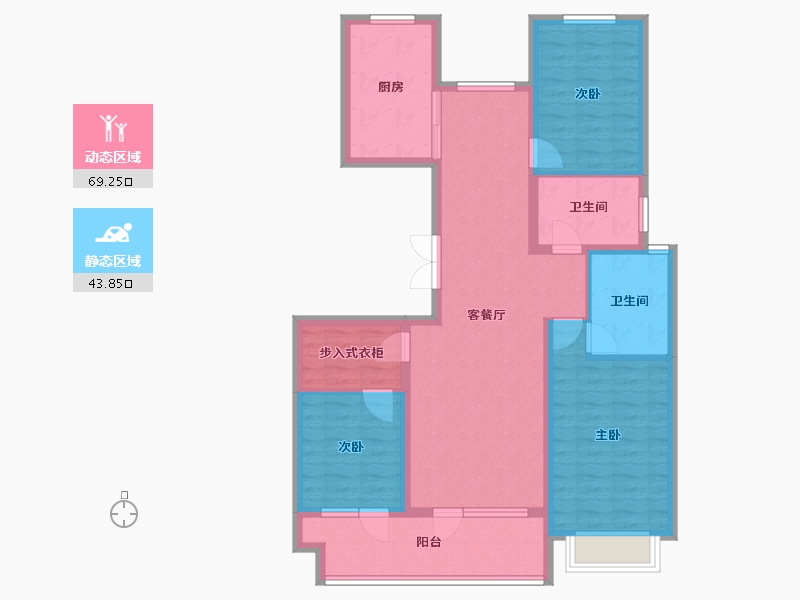 山东省-青岛市-海悦湾-100.80-户型库-动静分区