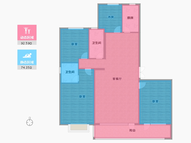 山东省-潍坊市-恒信阳光假日-152.00-户型库-动静分区