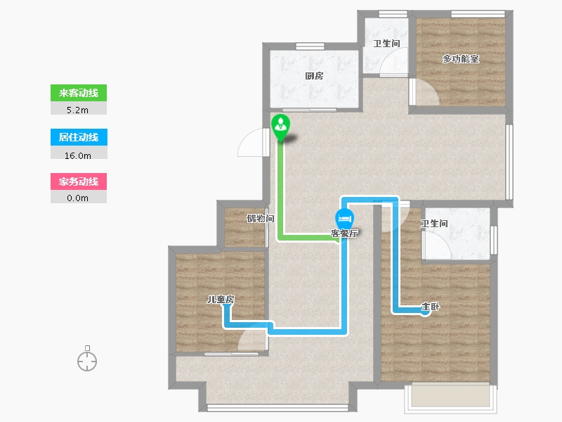 江苏省-南京市-万科中山都会臻境-108.01-户型库-动静线